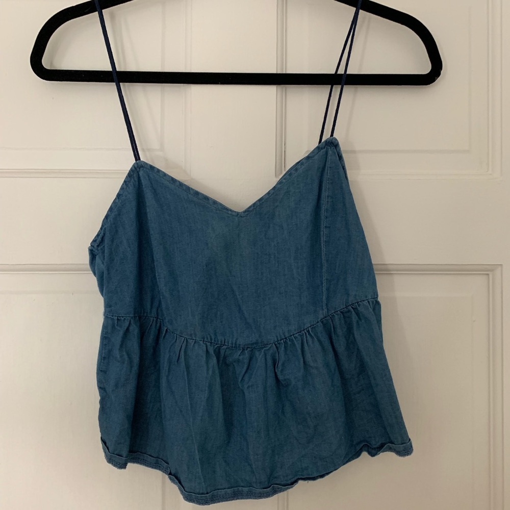 Zara denim crop top